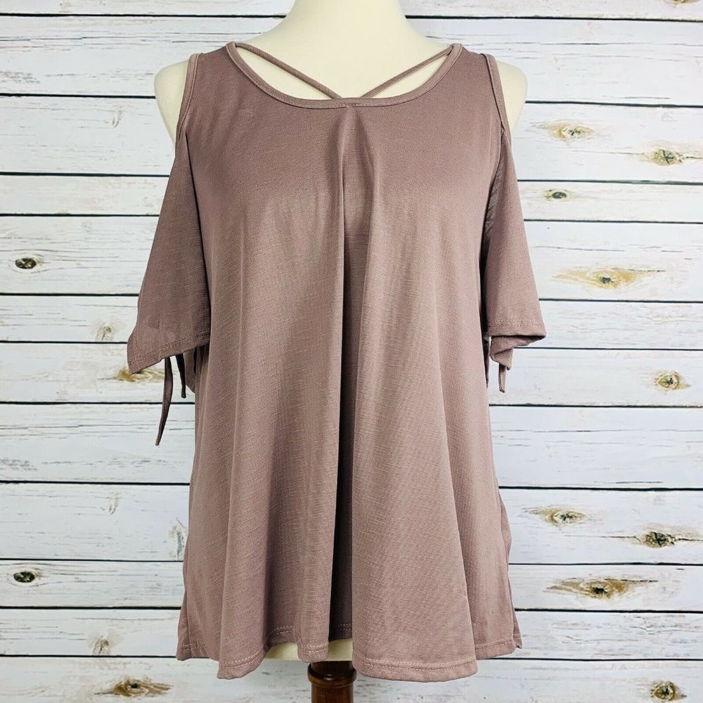 Caution to the Wind Cold Shoulder Blouse